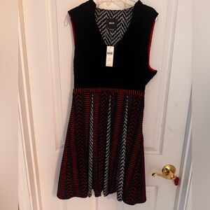 Maeve Black Textured Sleeveless Dress